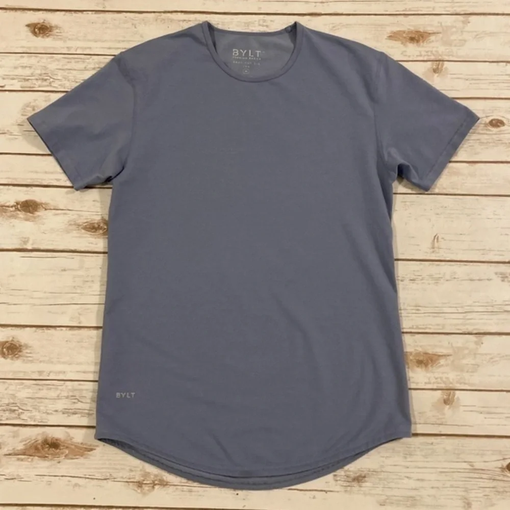 BYLT Basics Drop-Cut Lux Shirt Blue Medium